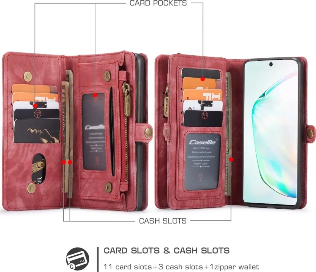 Caseme 008 Telefoonhoesje Samsung Galaxy S20 Plus - 2in1 Bookcase Rood