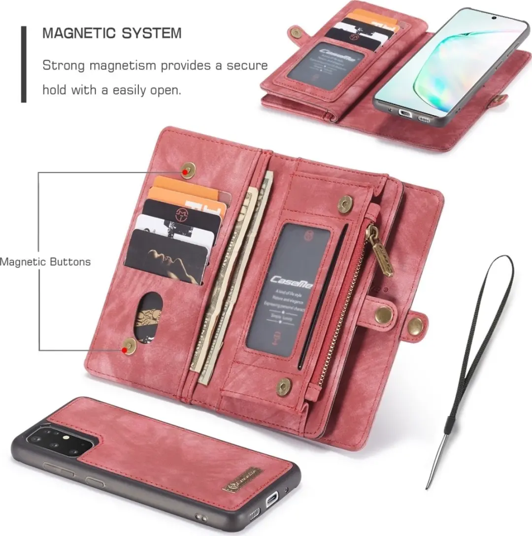 Caseme 008 Telefoonhoesje Samsung Galaxy S20 Plus - 2in1 Bookcase Rood