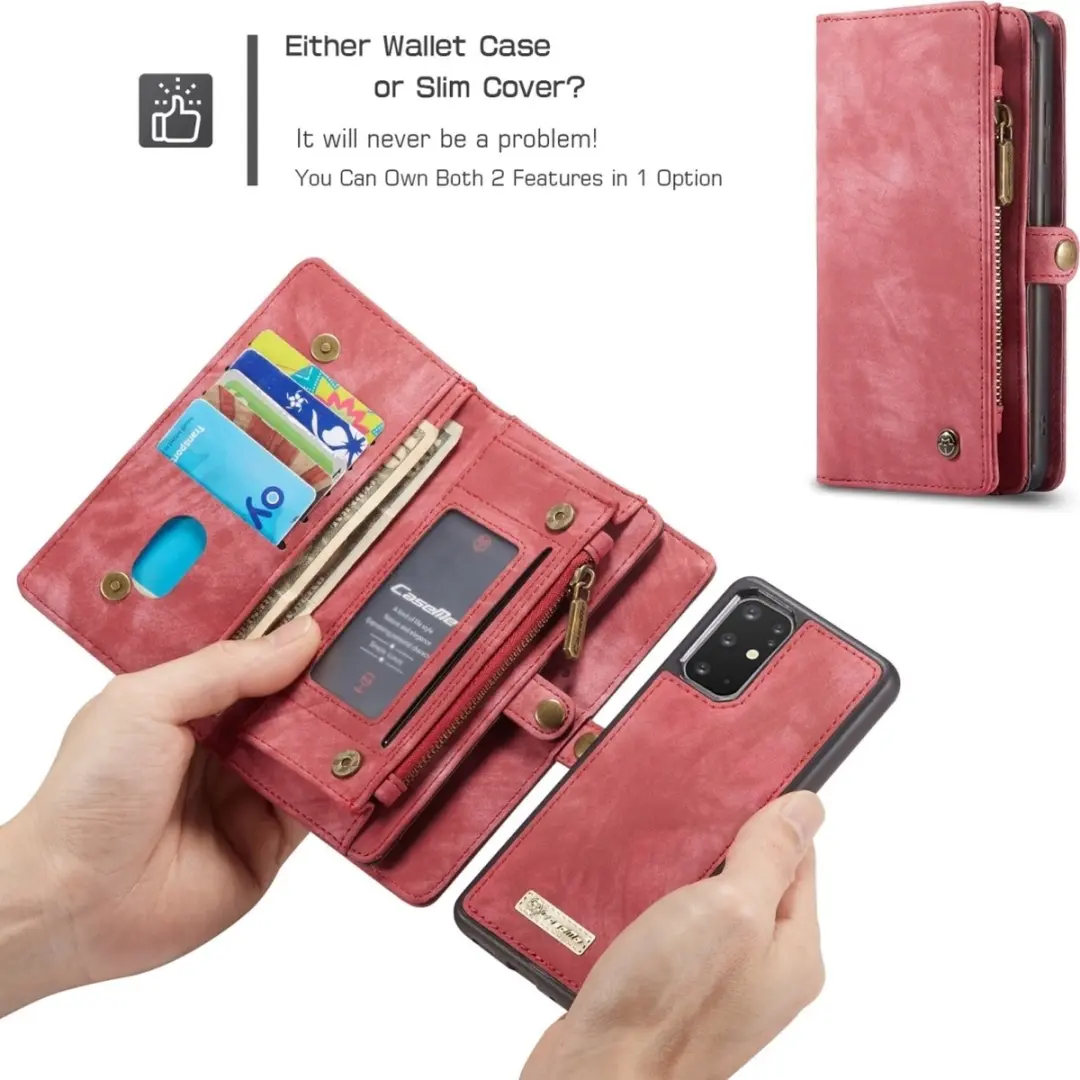 Caseme 008 Telefoonhoesje Samsung Galaxy S20 Plus - 2in1 Bookcase Rood