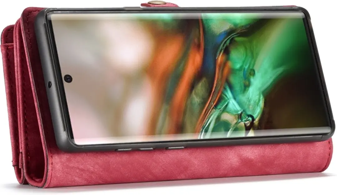 Caseme Luxury Wallet Case Samsung Galaxy Note 10 Plus - Rood - 8 Pasjes - MPN 560139