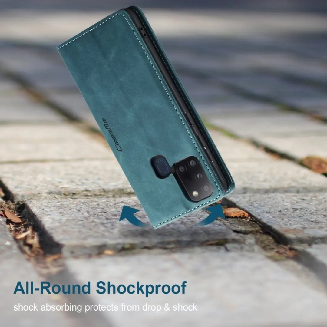 Caseme Samsung Galaxy A21s Bookcase Hoesje - Kunstleder - Blauw - 577787 - afbeelding 6 van 6