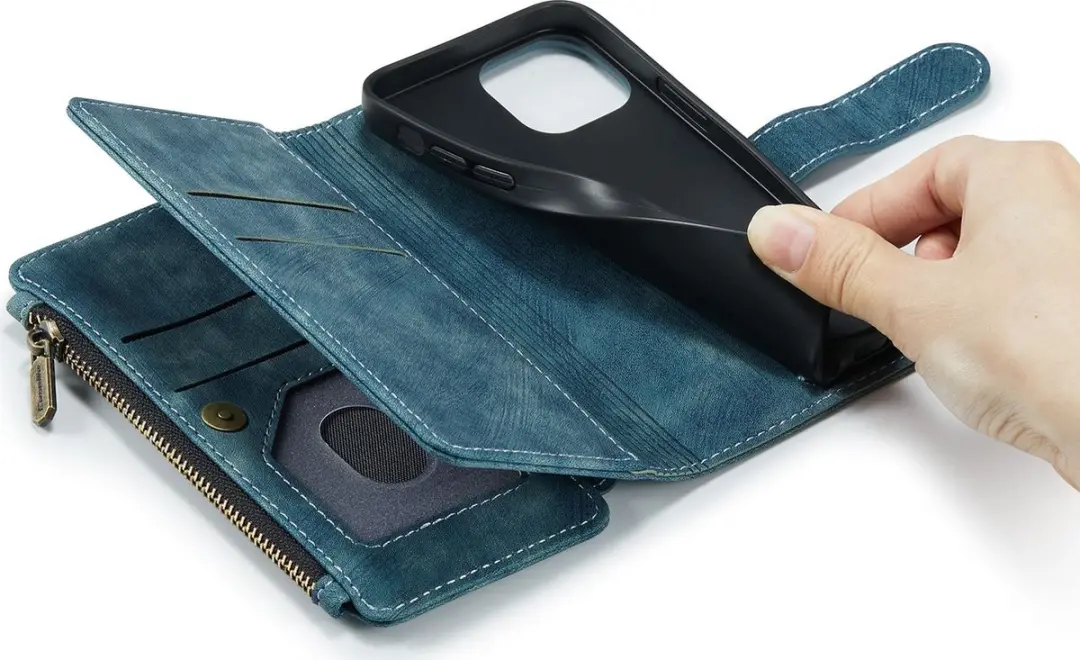 CaseMe iPhone Billfold 614522 - 13 Card Slots - Blauw - afbeelding 6 van 6