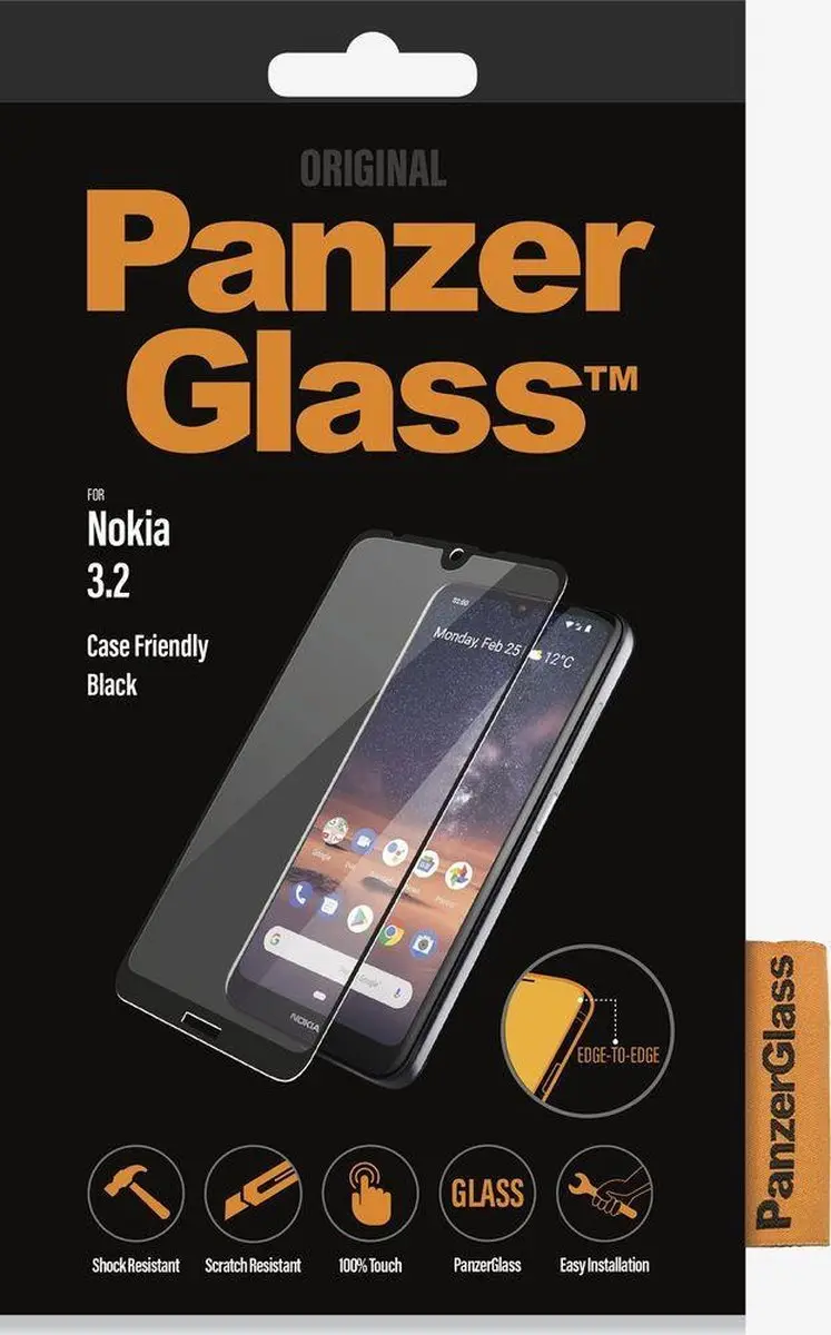 PanzerGlass PZ-6775 Screenprotector Nokia 3.2 - Zwart
