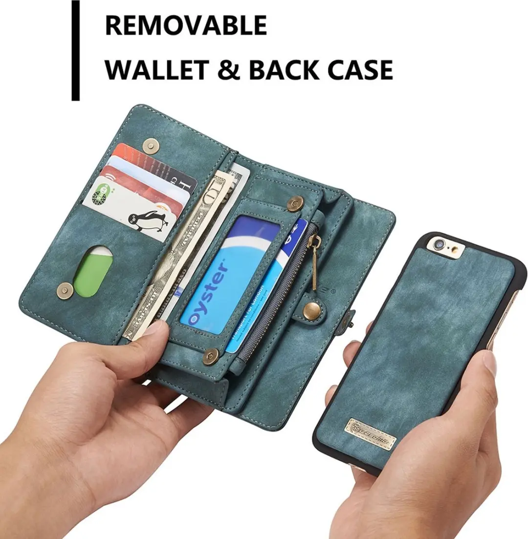 Caseme 008 Telefoonhoesje iPhone 6/6s - 8 Pasjes Groen