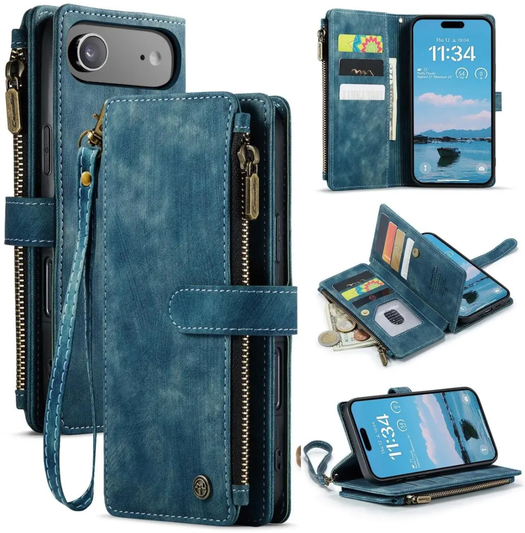 Caseme C30 Bookcase Portemonneehoesje Apple iPhone Air - Blauw