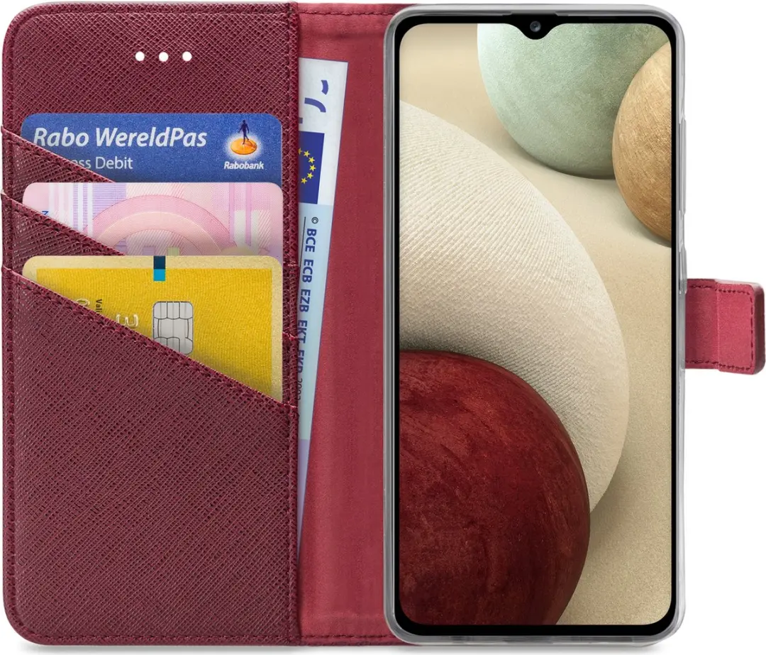 My Style MSFWLT1256 Telefoonhoesje Samsung Galaxy M12 - Bordeaux Rood
