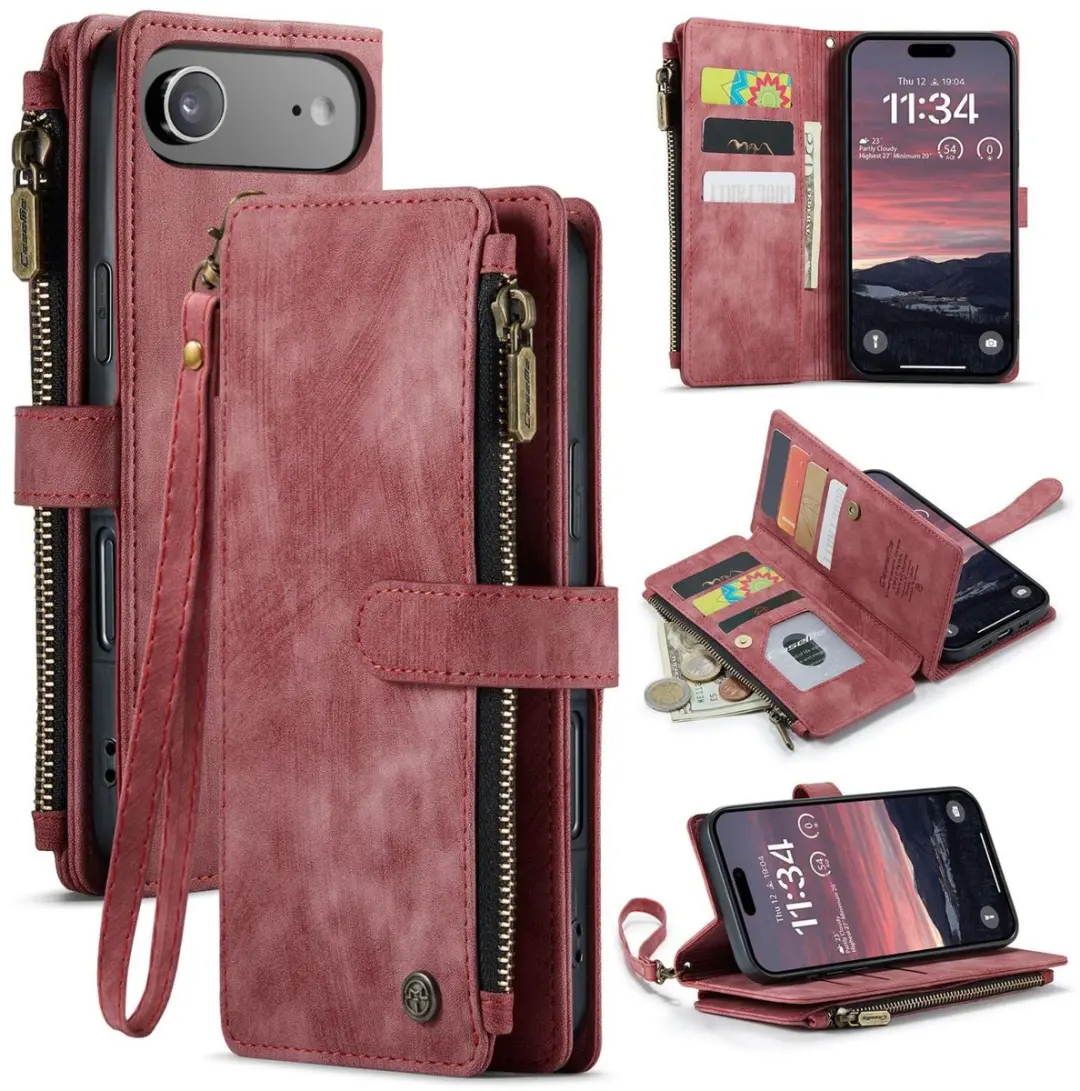 Caseme C30 Bookcase Portemonneehoesje Apple iPhone Air - Rood