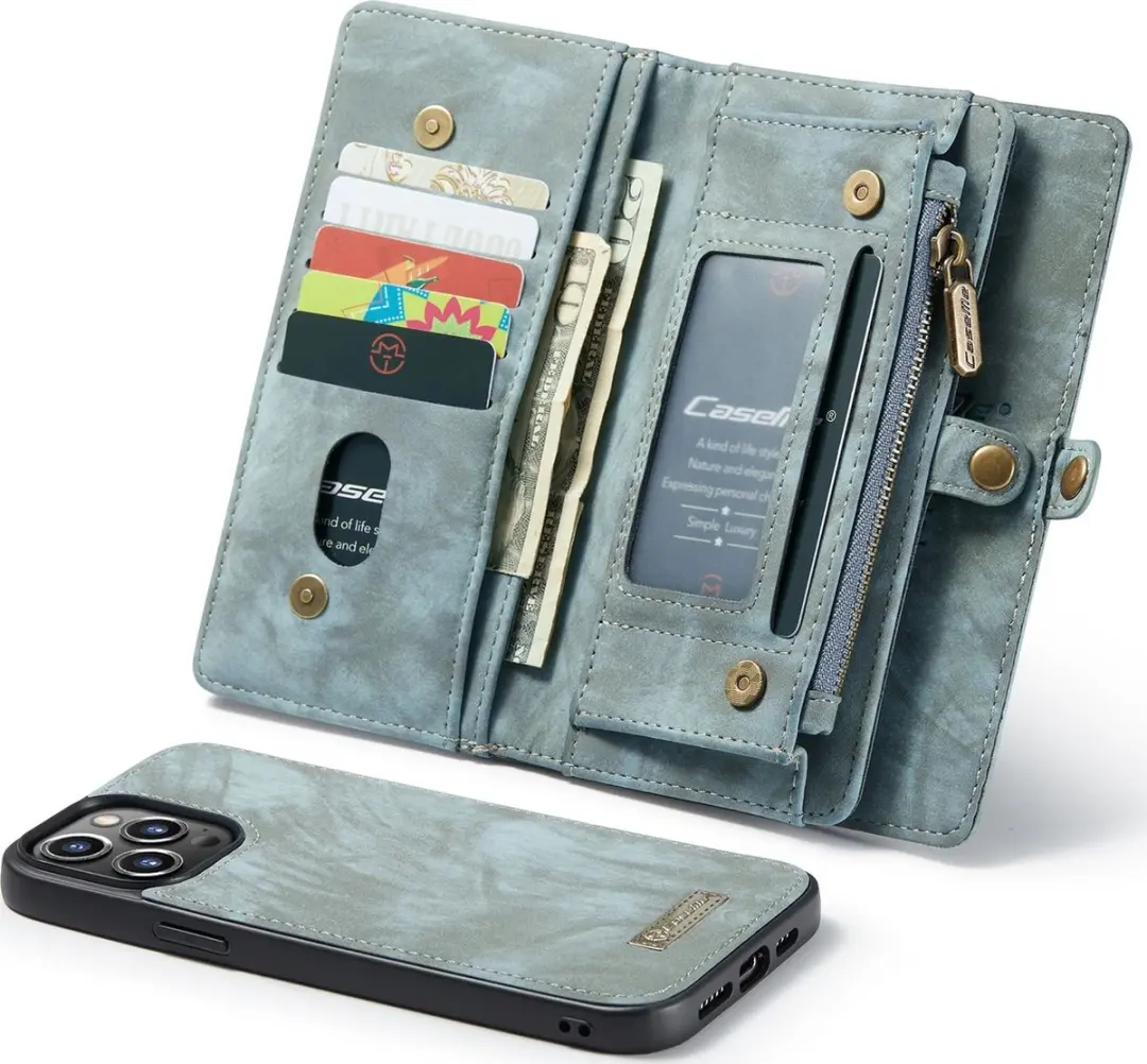 Caseme Luxe Wallet 2in1 Bookcase iPhone 13 Pro - Blauw - MPN 614531