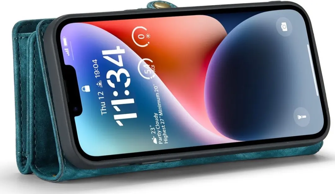 Caseme 008 Telefoonhoesje iPhone 14 - 5 Pasjes Zwart