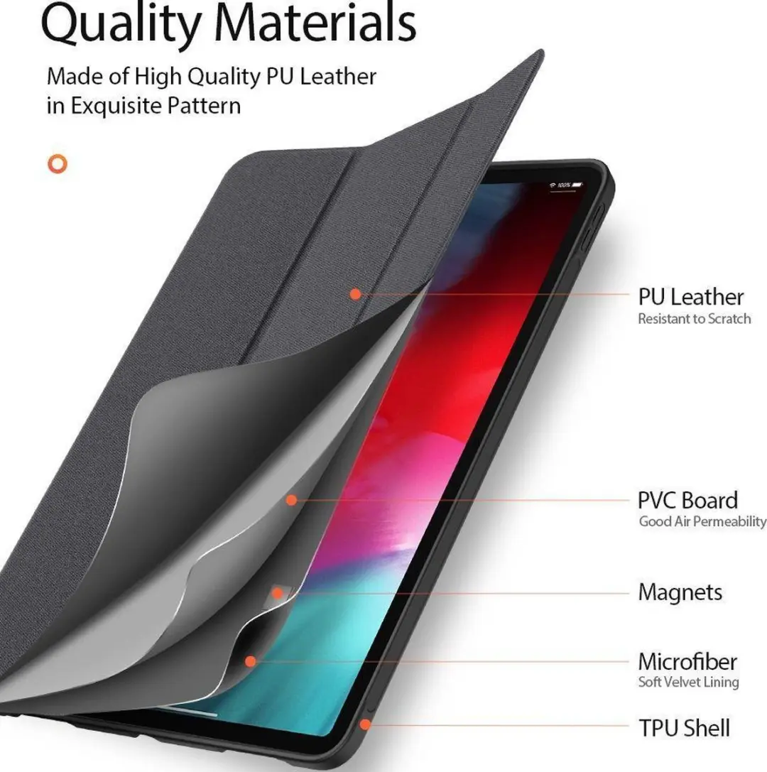 Dux Ducis Domo Bookcase 601302 Tablethoes - Apple iPad Air 4 10.9" - Zwart - afbeelding 6 van 6