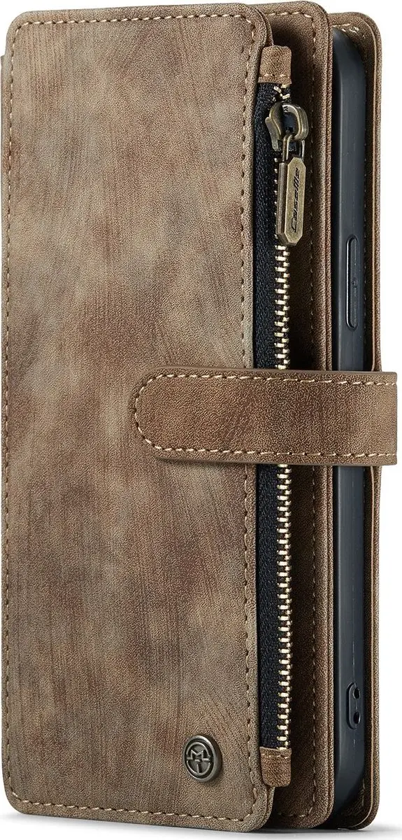 Caseme iPhone Billfold Lederen Hoes - 13 Kaartvakken - Bruin