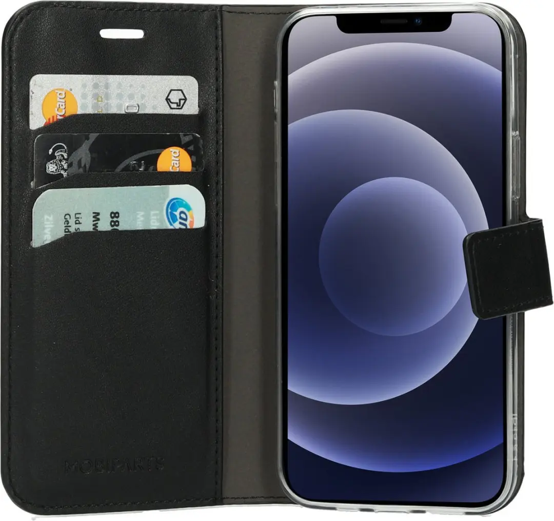 Mobiparts MP-108518 Telefoonhoesje iPhone 12 Pro - Portemonnee Zwart - afbeelding 6 van 6