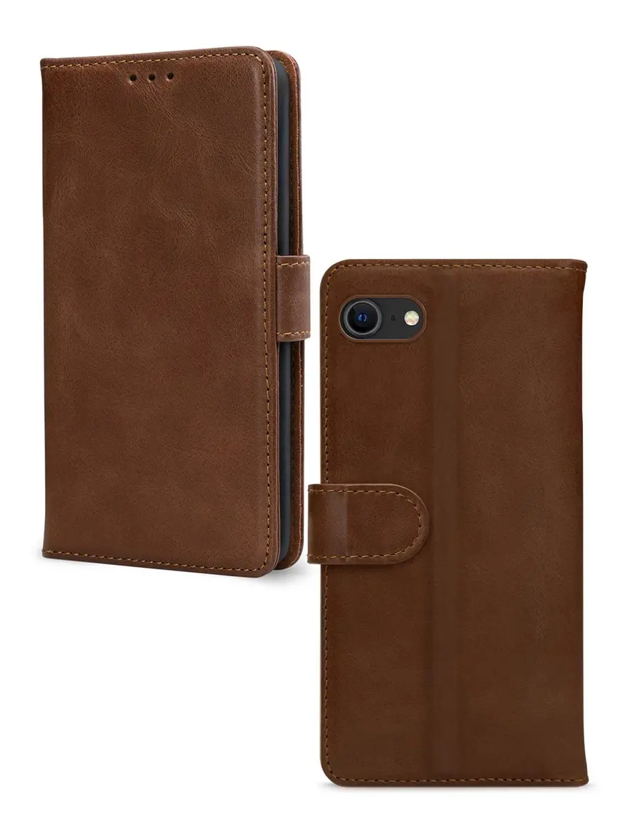 Mobilize Wallet Bookcase iPhone 8 Hoesje - Bruin - MOB-LWBR-IPHSE22 - afbeelding 6 van 6