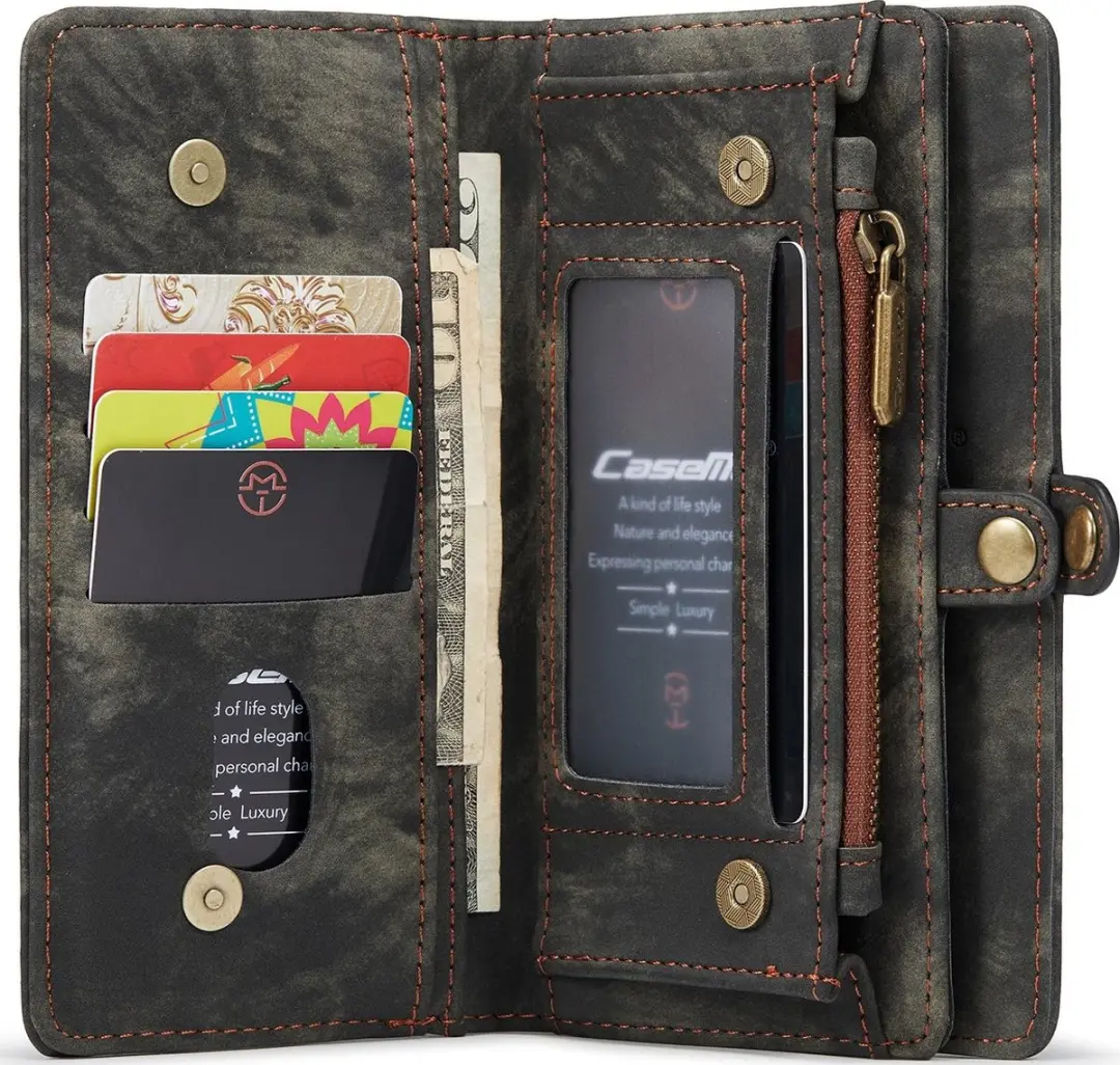 Caseme iPhone SE/5s/5 Billfold Lederen Hoes - 13 Kaartvakken - Bruin