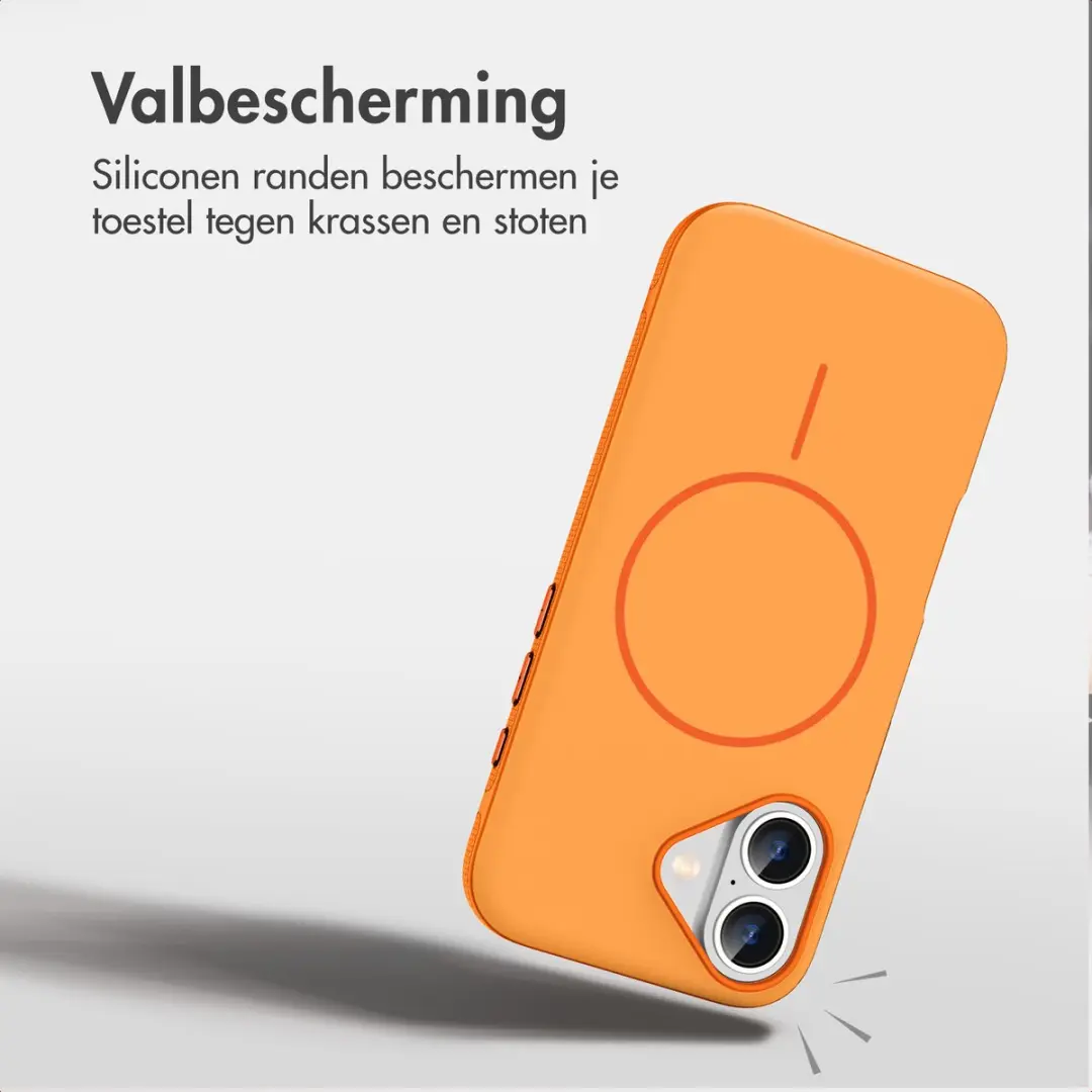 Imoshion Hoesje iPhone 16 - Oranje MagSafe Thin Backcover - afbeelding 6 van 6