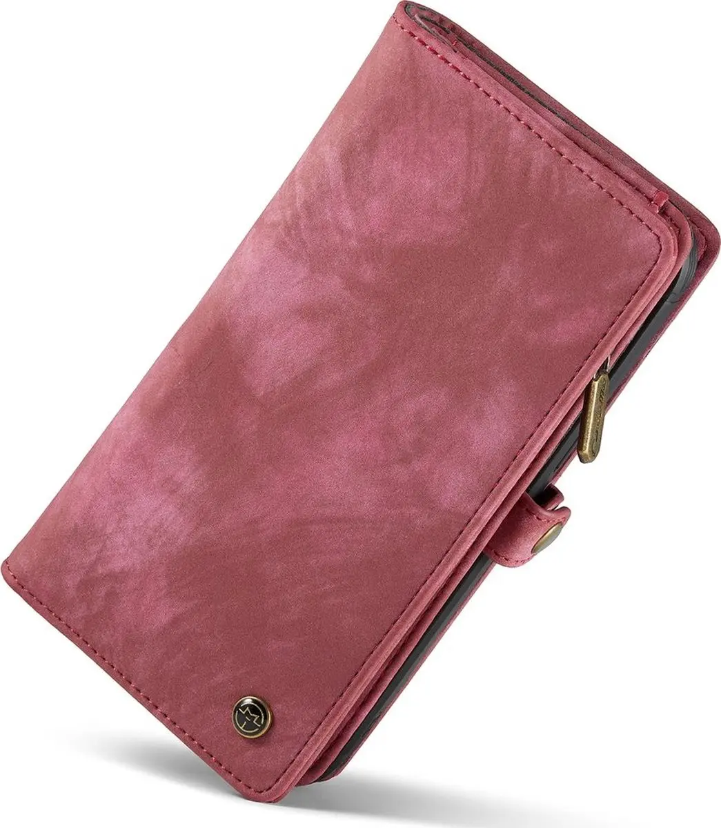 Caseme 008 Telefoonhoesje iPhone 12 - 8 Pasjes Rood - afbeelding 6 van 6