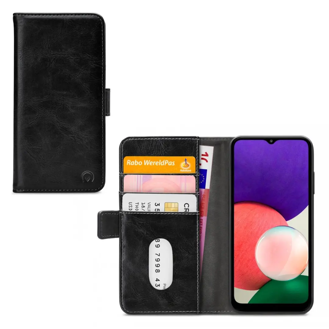 Mobilize Bookcase Hoesje Samsung Galaxy A22 5G - 4 Pasjes - Zwart