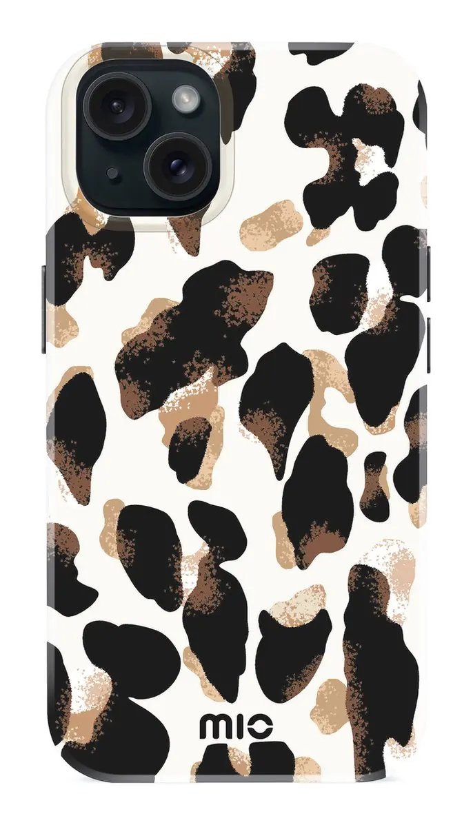 Mobilize Mio iPhone 14 Hoesje MagSafe - Leopard - Zwart/Wit