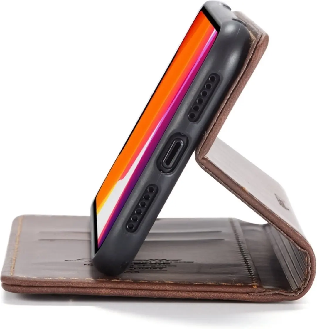 CaseMe iPhone 11 Hoesje Coffee - 2 Pasjes