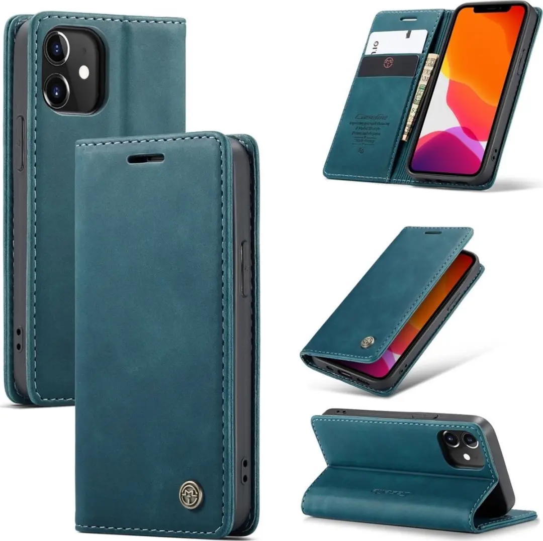 Caseme 013 Bookcase Portemonnee - Blauw - iPhone 12 Mini