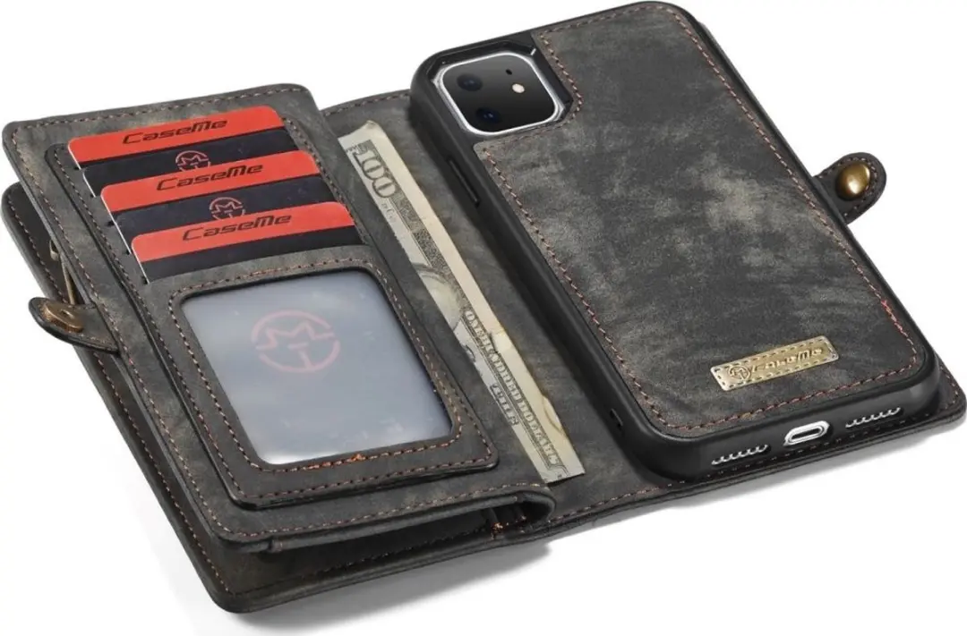 Caseme Luxury Wallet Case Apple iPhone 11 - 8 Pasjes - Zwart - MPN 564383
