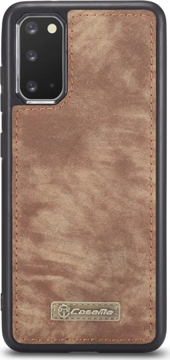 Caseme 008 Telefoonhoesje Samsung Galaxy S20 - 2in1 Bookcase Portemonnee Bruin