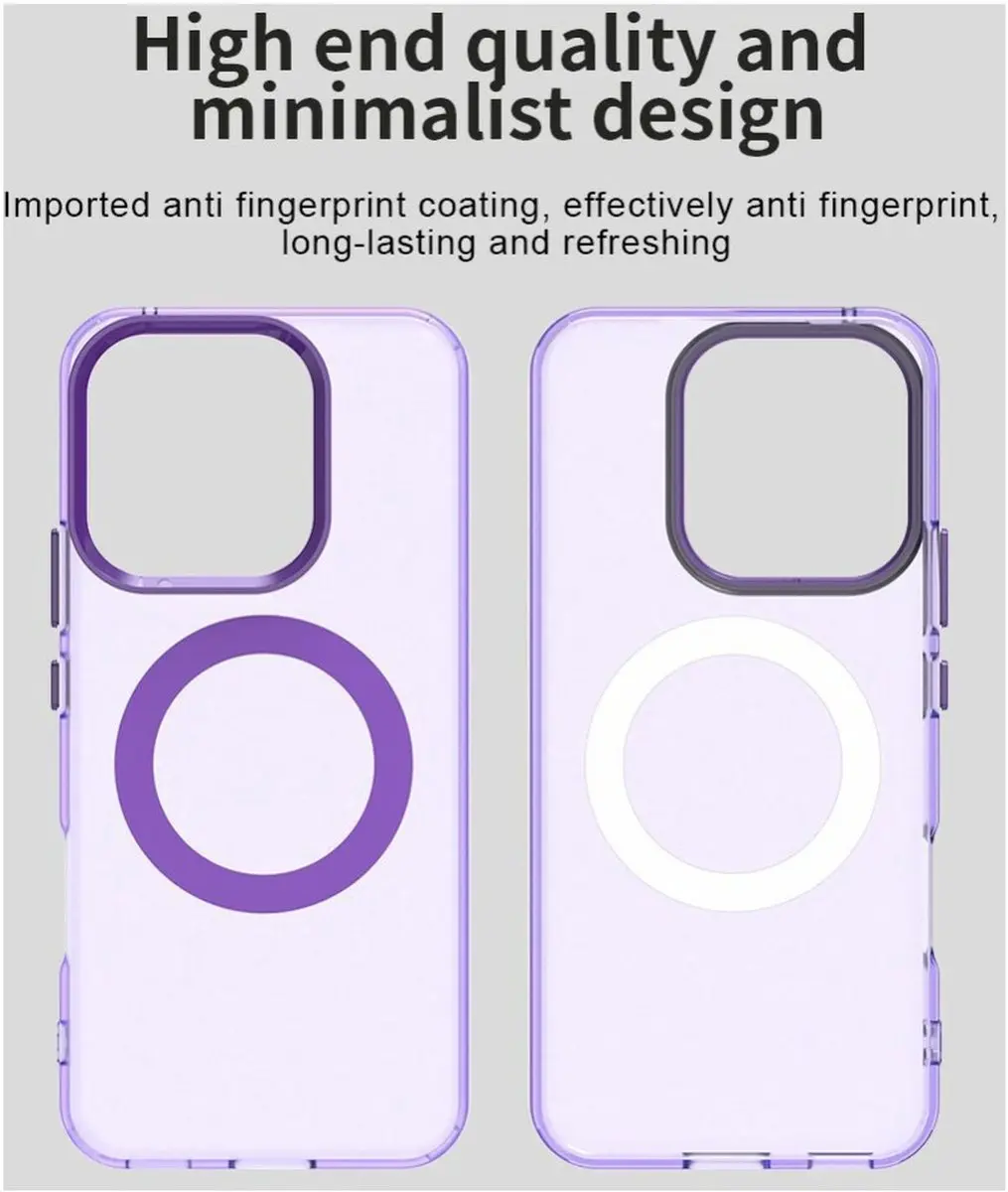 Selected MagSafe Backcover Honor 400 Lite - Paars & Transparant
