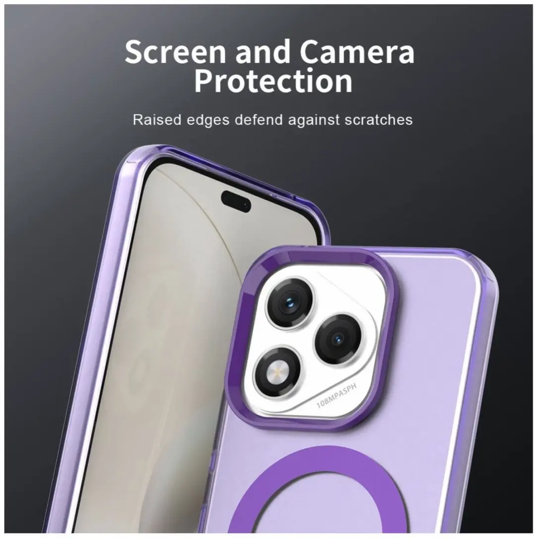 Selected MagSafe Backcover Honor 400 Lite - Paars & Transparant
