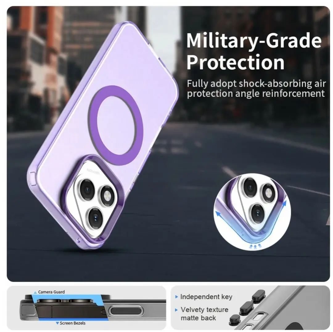 Selected MagSafe Backcover Honor 400 Lite - Paars & Transparant