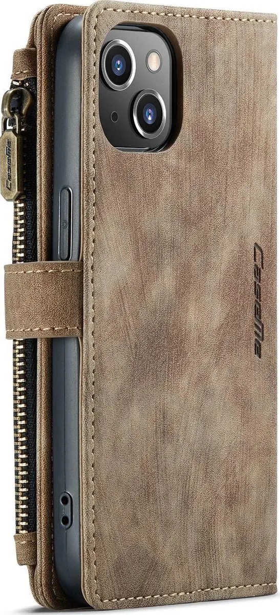Caseme iPhone Billfold Lederen Hoes - 13 Pasjes - Bruin - MPN 614520