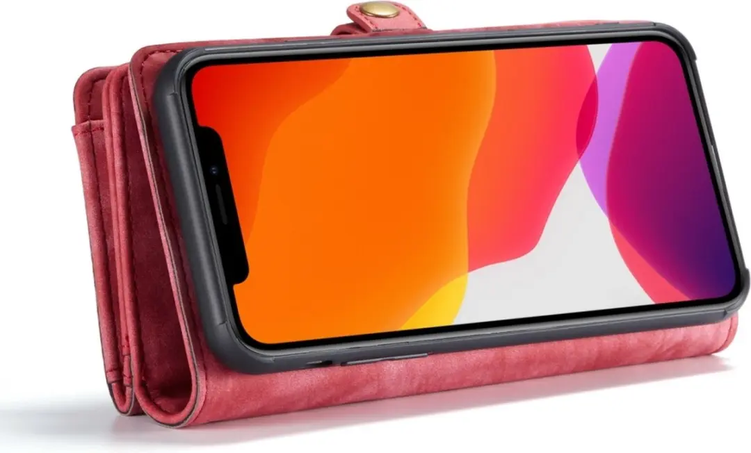 CaseMe Luxury Wallet Case 563644 - Rood - 8 Pasjes