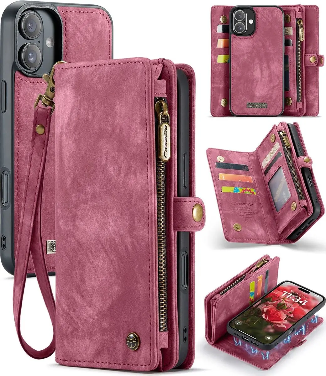 Caseme 008 Telefoonhoesje iPhone 16 Plus - Rood