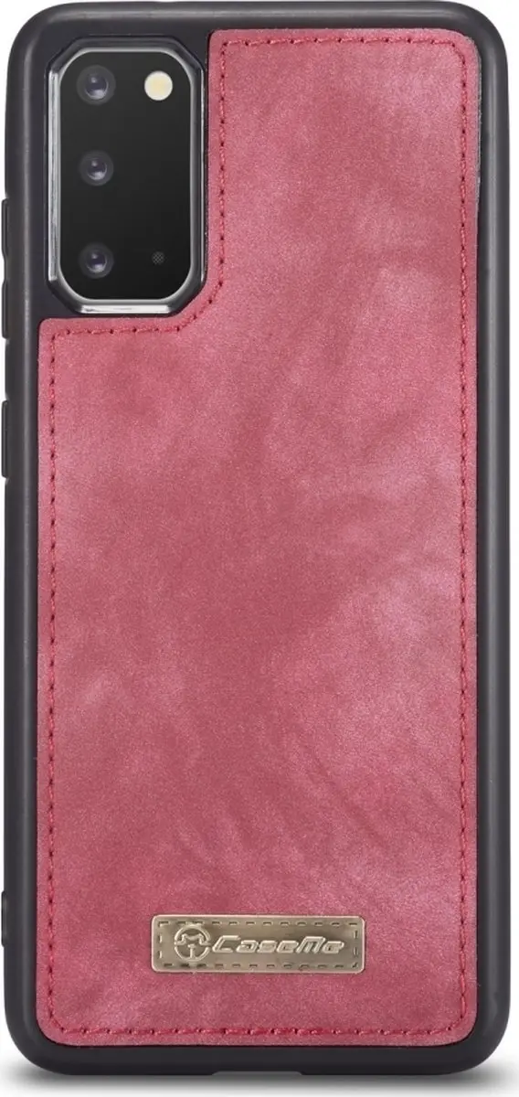 Caseme 008 Telefoonhoesje Samsung Galaxy S20 - 2in1 Bookcase Rood