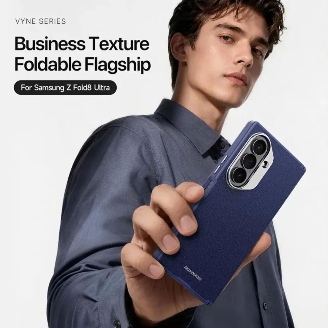 Dux Ducis Vyne Hoesje Samsung Galaxy Z Fold8 Ultra - Blauw - MagSafe