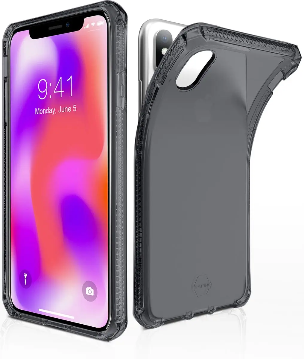 Itskins iPhone XS Hoesje TPU - Schokbestendig - Zwart APHX-SPECM-BLCK