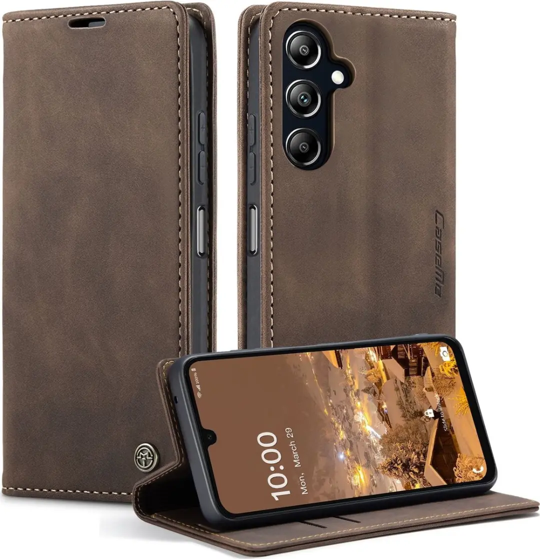 Caseme 013 Bookcase Portemonneehoesje Samsung Galaxy A16 - Bruin