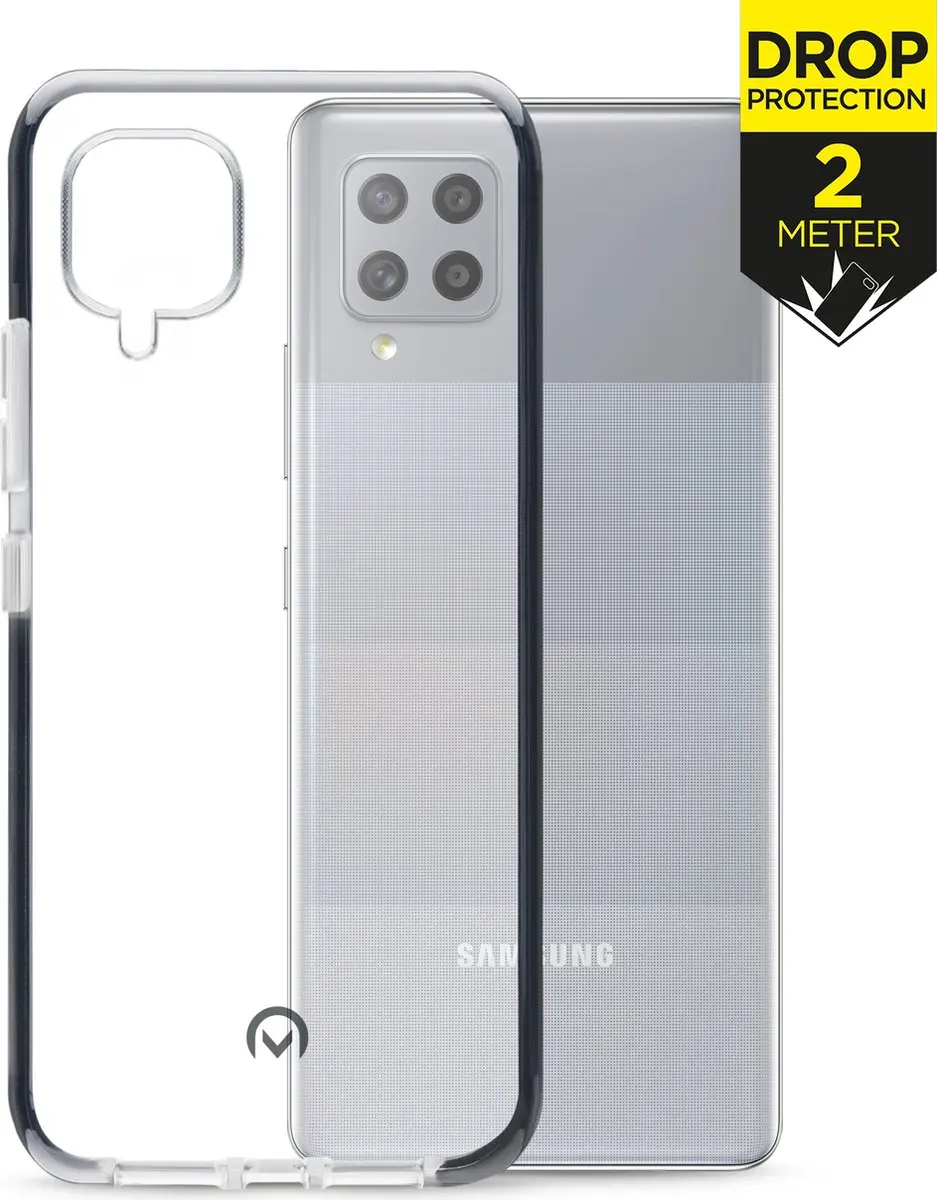 Mobilize Galaxy A42 Hardcase - Schokbestendig - Transparant/Zwart