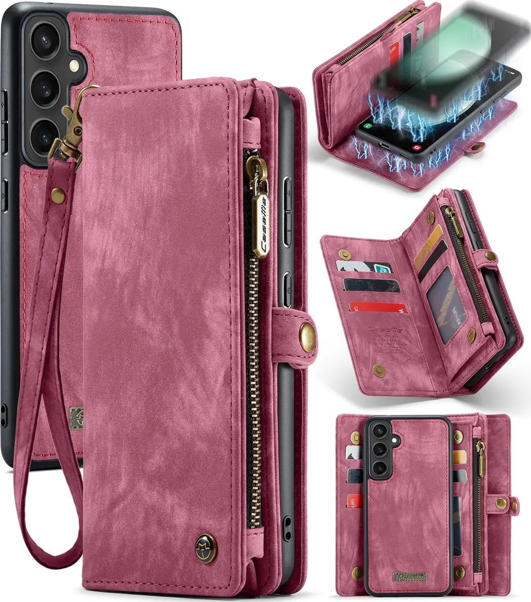 Caseme 008 Telefoonhoesje Samsung Galaxy S23 FE - Rood