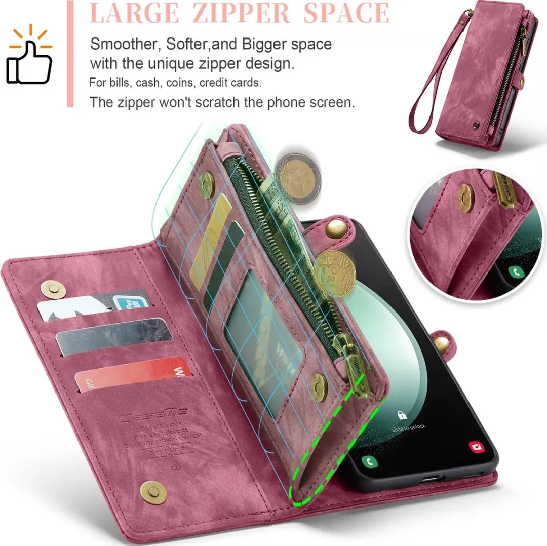 Caseme 008 Telefoonhoesje Samsung Galaxy S23 FE - Rood