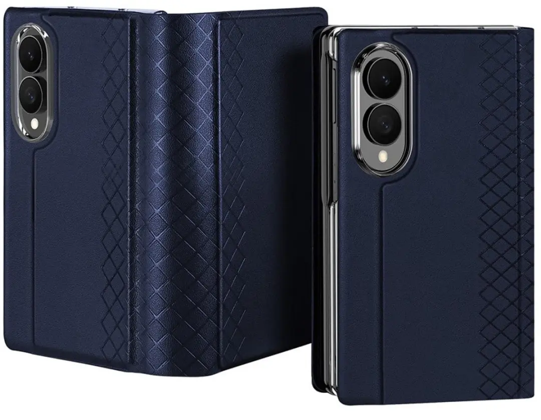 Dux Ducis Leren Hoes Bookcase Samsung Galaxy Z Fold8 - Donkerblauw - afbeelding 6 van 6