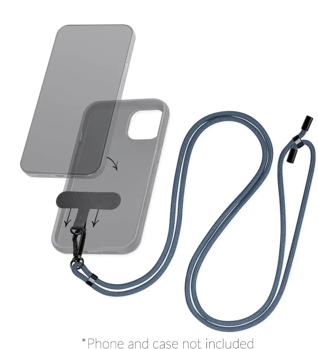 Mobilize Universeel Telefoonkoord Verstelbaar - Blauw