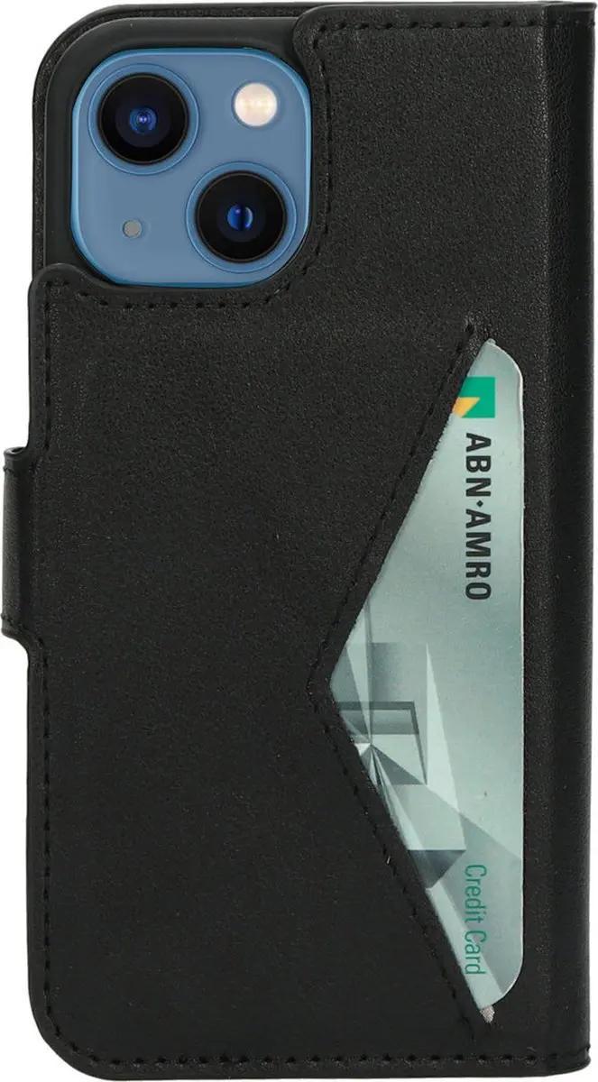Mobiparts iPhone 13 Mini Wallet Hoesje - 3 Pasjes - Zwart