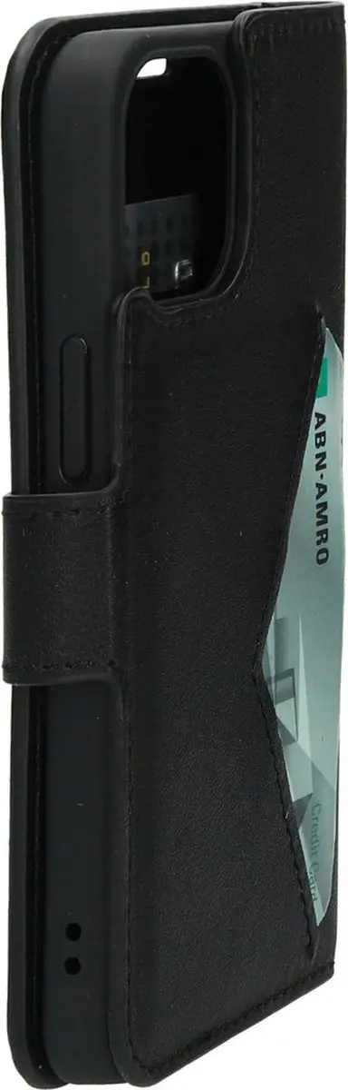 Mobiparts iPhone 13 Mini Wallet Hoesje - 3 Pasjes - Zwart - afbeelding 6 van 6