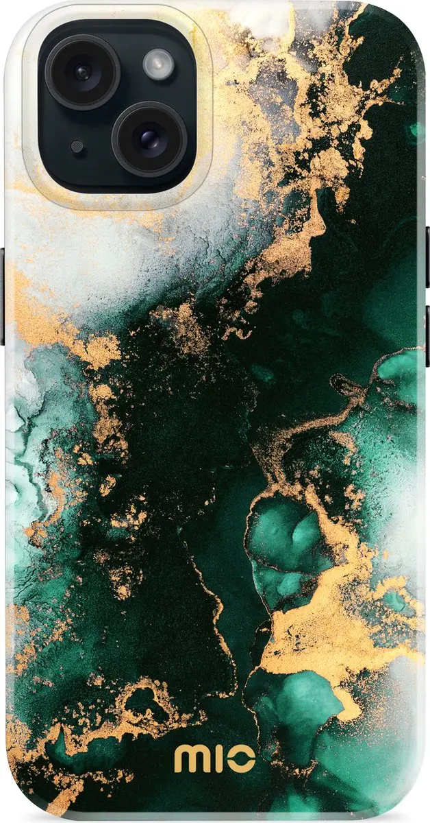 Mobilize Mio iPhone 14 MagSafe Hoesje - Groen Marble