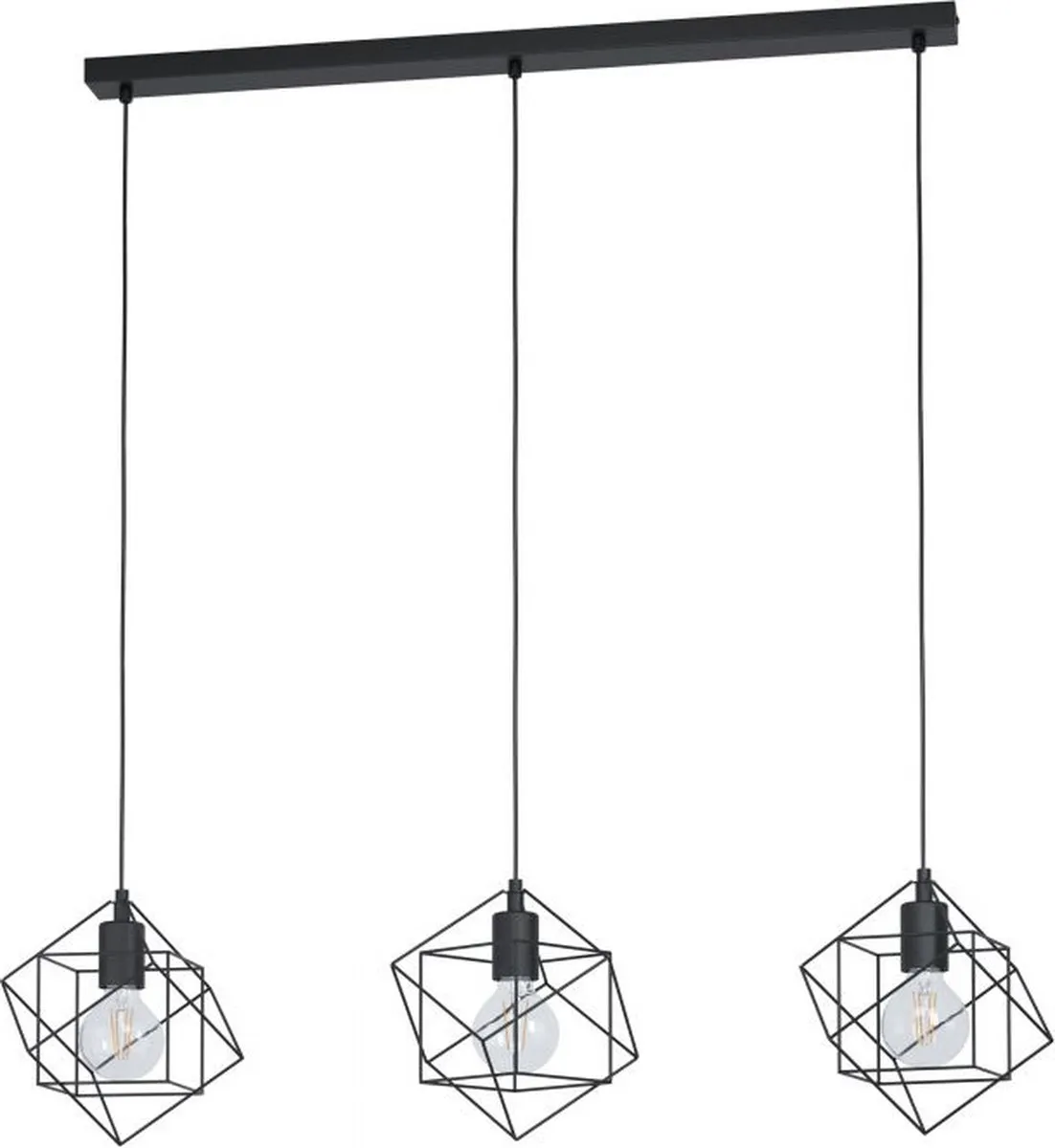 Eglo Straiton Hanglamp E27 - 90,5 cm - Zwart