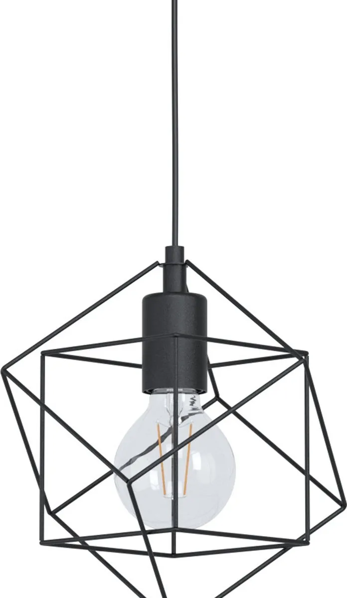 Eglo Straiton Hanglamp E27 - 90,5 cm - Zwart