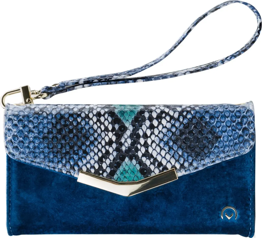 Mobilize Gelly Velvet Telefoonhoesje Samsung Galaxy A50 - Royal Blue Snake