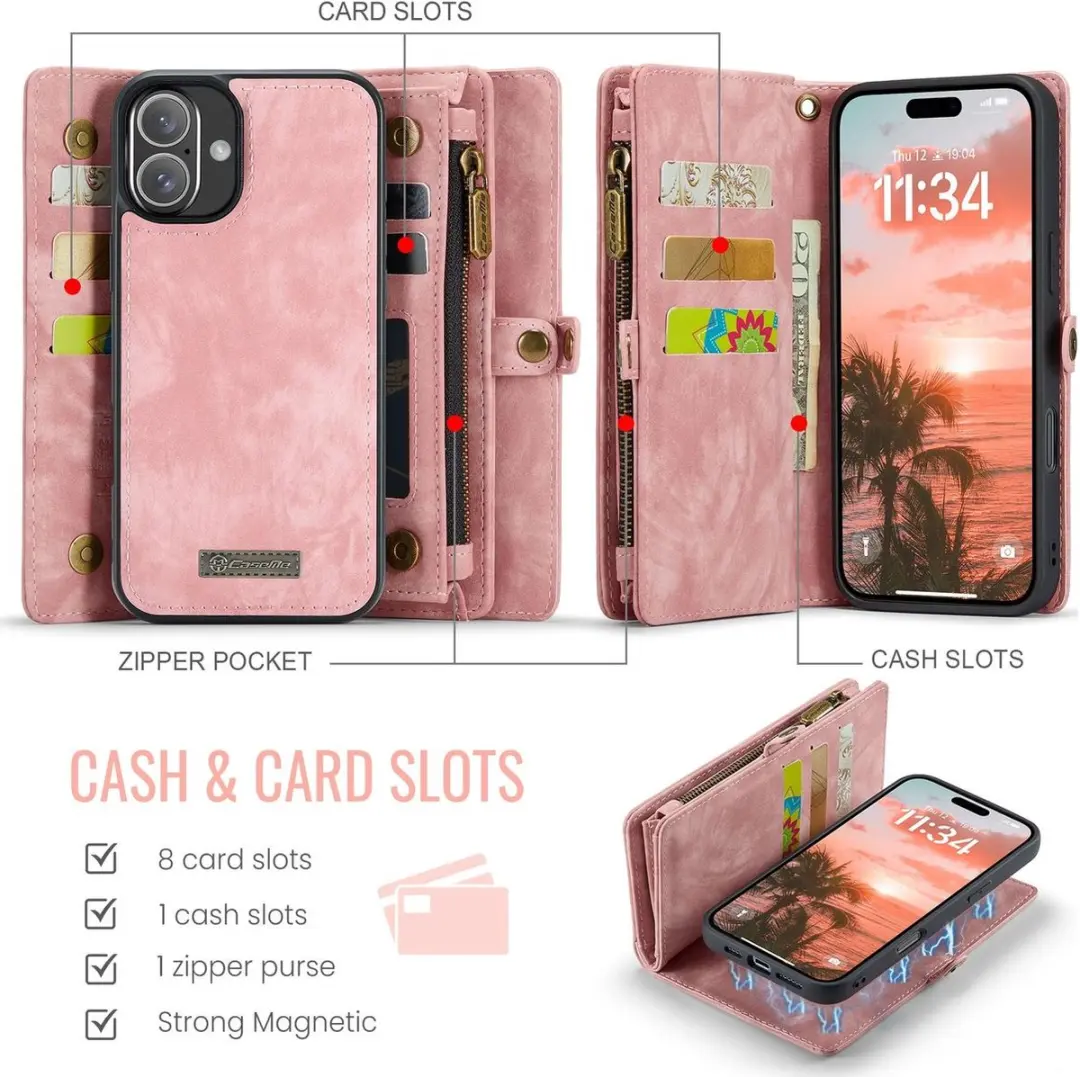 Caseme 008 Telefoonhoesje iPhone 16 - Roze