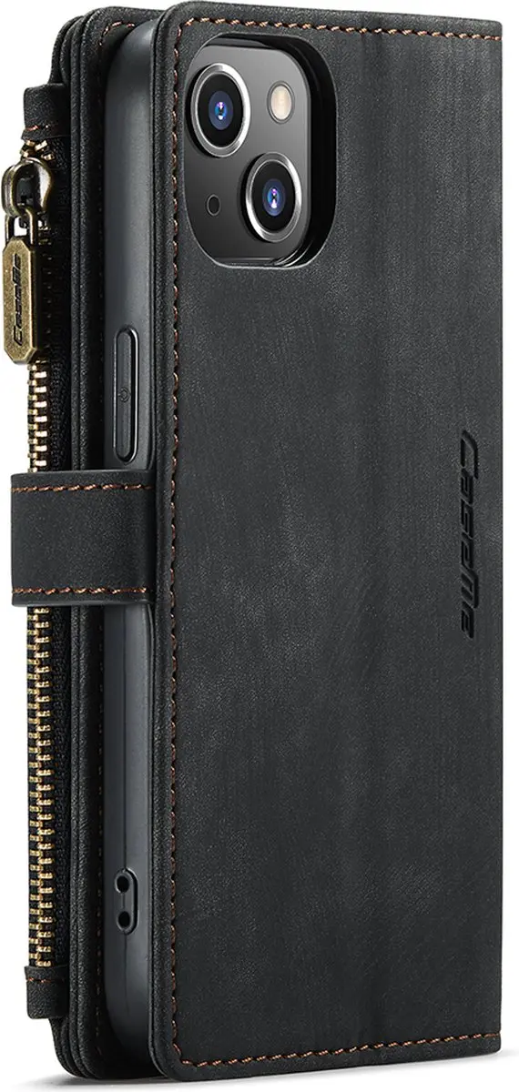 CaseMe iPhone 14 Wallet Book Hoesje - 7 Pasjes - Zwart