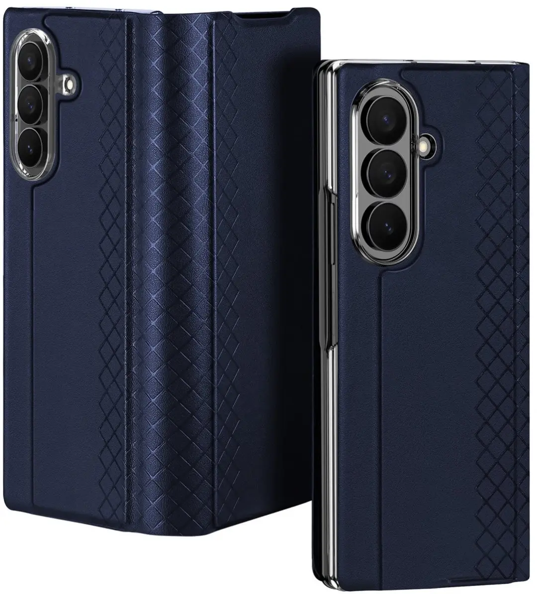Dux Ducis Samsung Galaxy Z Fold8 PU Leren Hoes - Bookcase - Donkerblauw - afbeelding 6 van 6